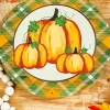 Decorator's Warehouse 12" Metal Pumpkin/Plaid > Fall Decor|Fall Decor
