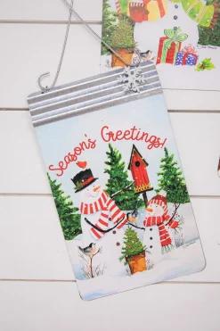 Decorator's Warehouse 11.6” Metal Snowman Wall Sign > Sale|Christmas Sale