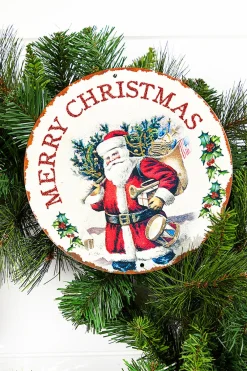 Decorator's Warehouse 8" Metal with Glitter Vintage Merry Christmas > Best Sellers|Farmhouse