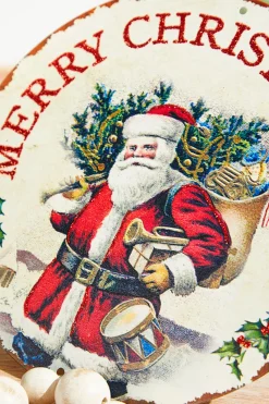 Decorator's Warehouse 8" Metal with Glitter Vintage Merry Christmas > Best Sellers|Farmhouse