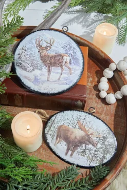 Decorator's Warehouse 6.5” Metal Woodland Animals Ornament > Christmas Ornaments|Winter Woodland
