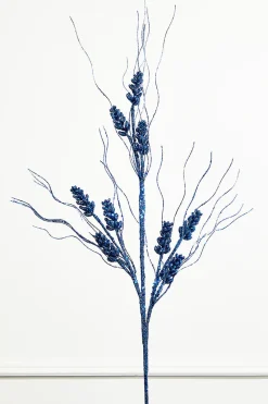 Decorator's Warehouse 36.5" Midnight Blue with Glitter Grass Spray > Nutcracker|Christmas Sprays