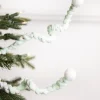 Decorator's Warehouse 25” Mini Cottonball Peppermint Christmas Spray - Green/White > Santa'S Sweet Shoppe|Christmas Sprays
