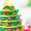 Decorator's Warehouse 3" Mini Nostalgic Tree Ornaments - Green with Multi Lights > Christmas Ornaments|Christmas Decor
