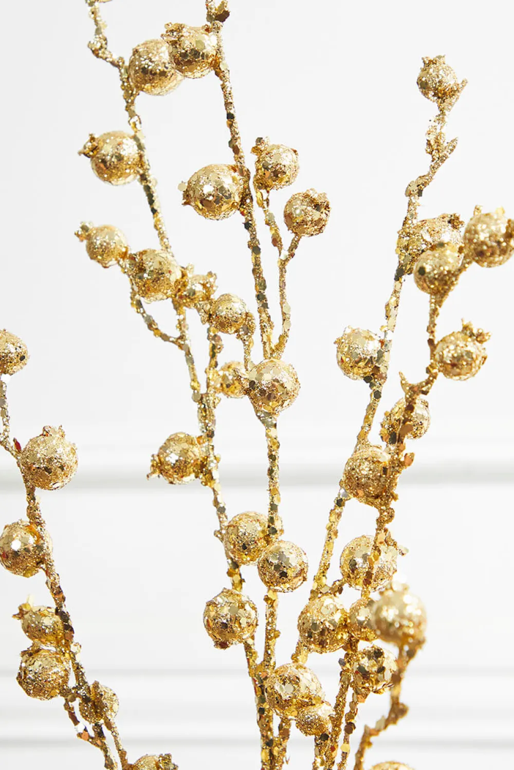 Decorator's Warehouse 30” Mini Pomegranate Glitter - Gold > Nutcracker|Classic Christmas