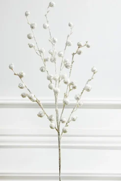Decorator's Warehouse 30” Mini Pomegranate Glitter Spray - White > White Christmas|Sugar & Spice