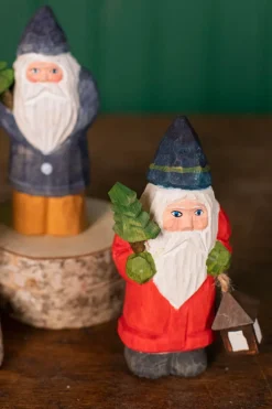 Decorator's Warehouse 5" Mini Wood Vintage Santa Ornament > Christmas Ornaments|Christmas Ornaments