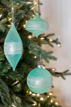 Decorator's Warehouse 4-7" Mint Glitter Sweet Shoppe Ornament - 3 Pc/Box > Boxed Sets|Christmas Decor