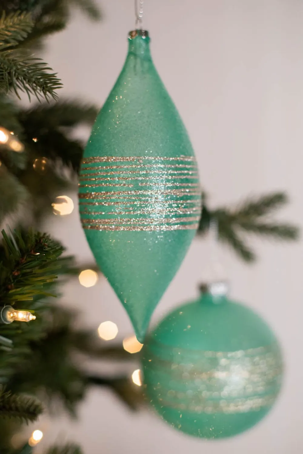 Decorator's Warehouse 4-7" Mint Glitter Sweet Shoppe Ornament - 3 Pc/Box > Boxed Sets|Christmas Decor