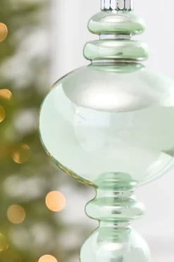 Decorator's Warehouse 9" Mint Pearlescent Finial Ornament > Christmas Decor|2026 New Additions