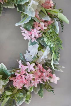Decorator's Warehouse 24" Mixed Flower Wreath - Pink, White & Green > Easter Decor|Easter Decor