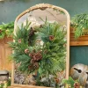 Decorator's Warehouse 26” Mixed Greens with Pinecones Swag Wreath > Christmas Decor|Farmhouse