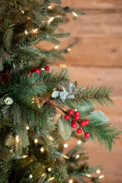 Decorator's Warehouse 29” Mixed Pine Berry Pinecone Spray > Cardinal|Christmas Sprays