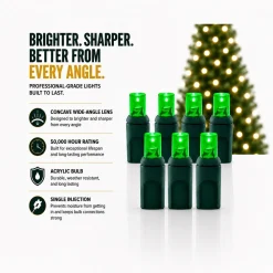 Decorator's Warehouse 5mm Green - 70L 4" Spacing > 5Mm Led Strands|Light Strands