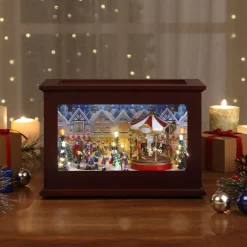 Decorator's Warehouse 13" Mr. Christmas Animated Heirloom Christmas Music Box > Christmas Decor|Retro Brites