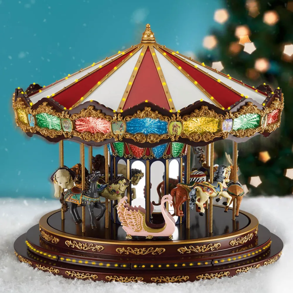 Decorator's Warehouse 15" Mr. Christmas Marquee Deluxe Carousel > Christmas Decor|Retro Brites