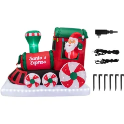 Decorator's Warehouse Mr. Christmas 6' Outdoor Lit Inflatable - Santa's Express Train > Christmas Sale|Christmas Decor