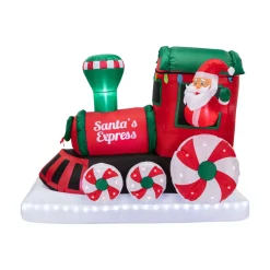 Decorator's Warehouse Mr. Christmas 6' Outdoor Lit Inflatable - Santa's Express Train > Christmas Sale|Christmas Decor