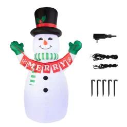 Decorator's Warehouse Mr. Christmas 10' Outdoor Lit Inflatable - Merry Snowman > Christmas Sale|Christmas Decor