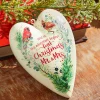 Decorator's Warehouse 5.5" Mr. & Mrs. Heart Ornament > Christmas Ornaments|Cardinal