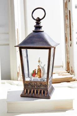 Decorator's Warehouse 10" Nativity Lantern Water Globe > Water Globes|Christmas Accents