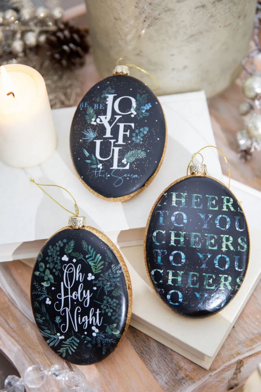 Decorator's Warehouse 5” Nativity Scene Glass Disc Ornament > Christmas Decor|Nativity Ornaments