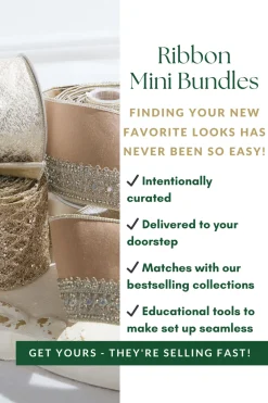Decorator's Warehouse Natural Elegance Ribbon Mini Bundle > Christmas Ribbon|Christmas Decor