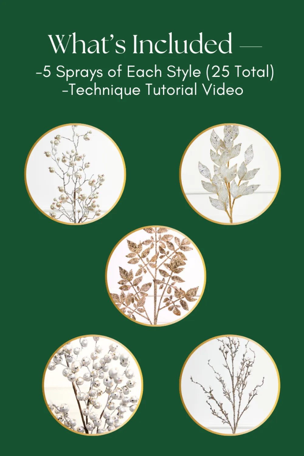 Decorator's Warehouse Natural Elegance Sprays Mini Bundle > Tree Toppers|Sprays Mini Bundles