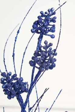 Decorator's Warehouse 27.5" Navy Glitter Berry Grass Spray > Nutcracker|Christmas Sprays