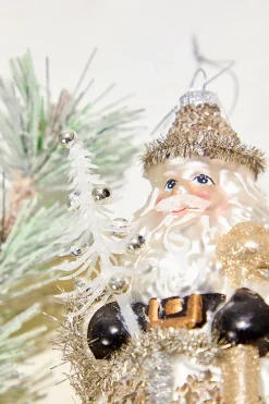 Decorator's Warehouse Neutral Santa Ornament > Christmas Decor|Natural Elegance
