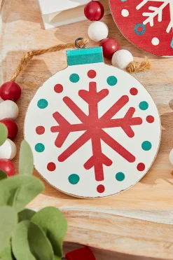 Decorator's Warehouse 5” Nordic Pattern Wood Ornament > Christmas Ornaments|Believe
