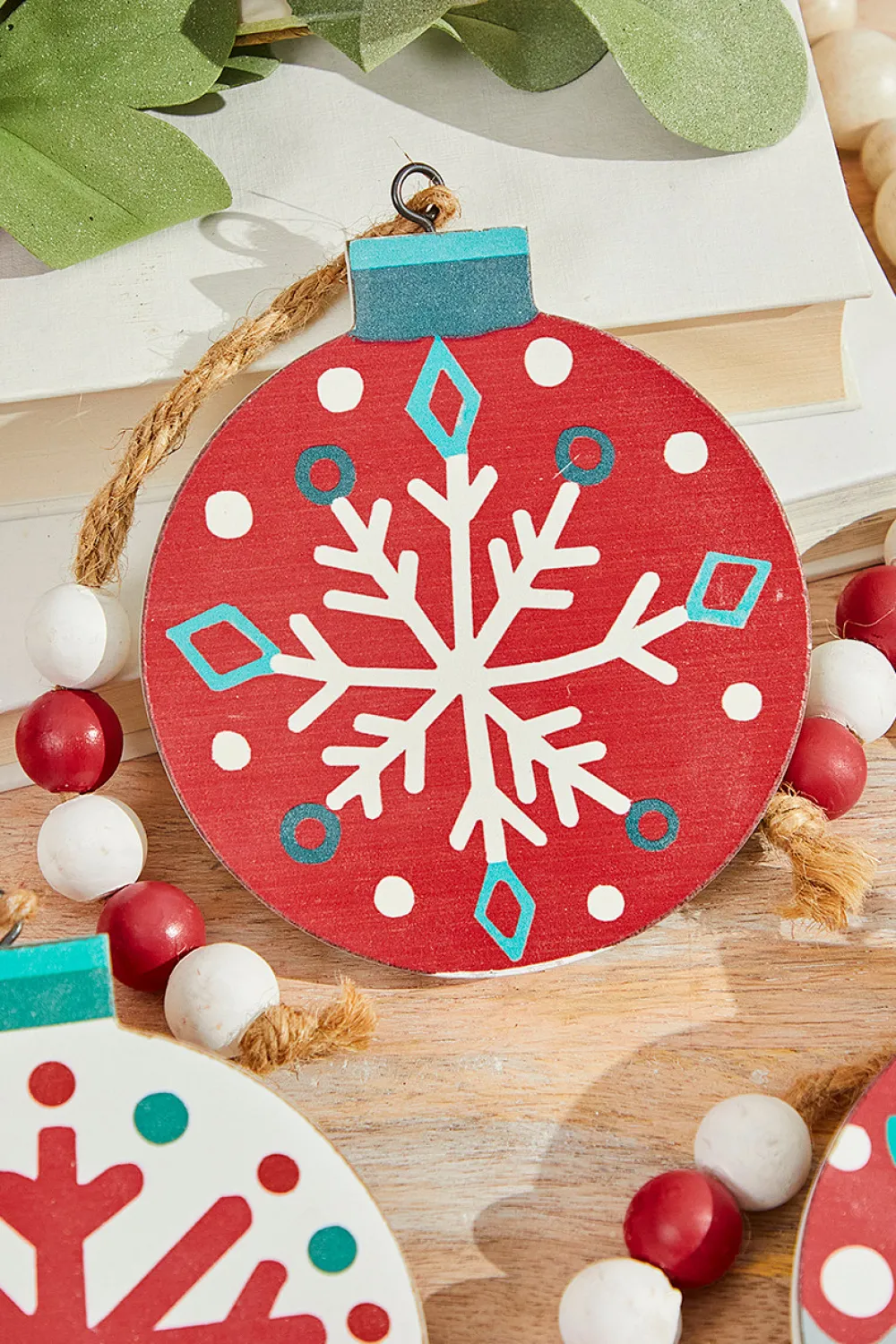 Decorator's Warehouse 5” Nordic Pattern Wood Ornament > Christmas Ornaments|Believe