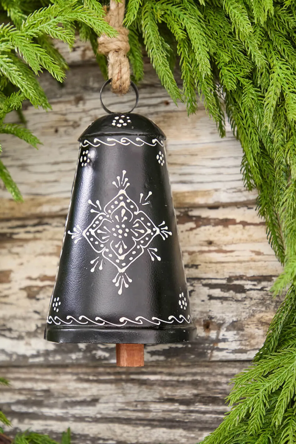 Decorator's Warehouse 9" Nordic Snowflake Metal Bell Ornament > Christmas Decor|Christmas Ornaments