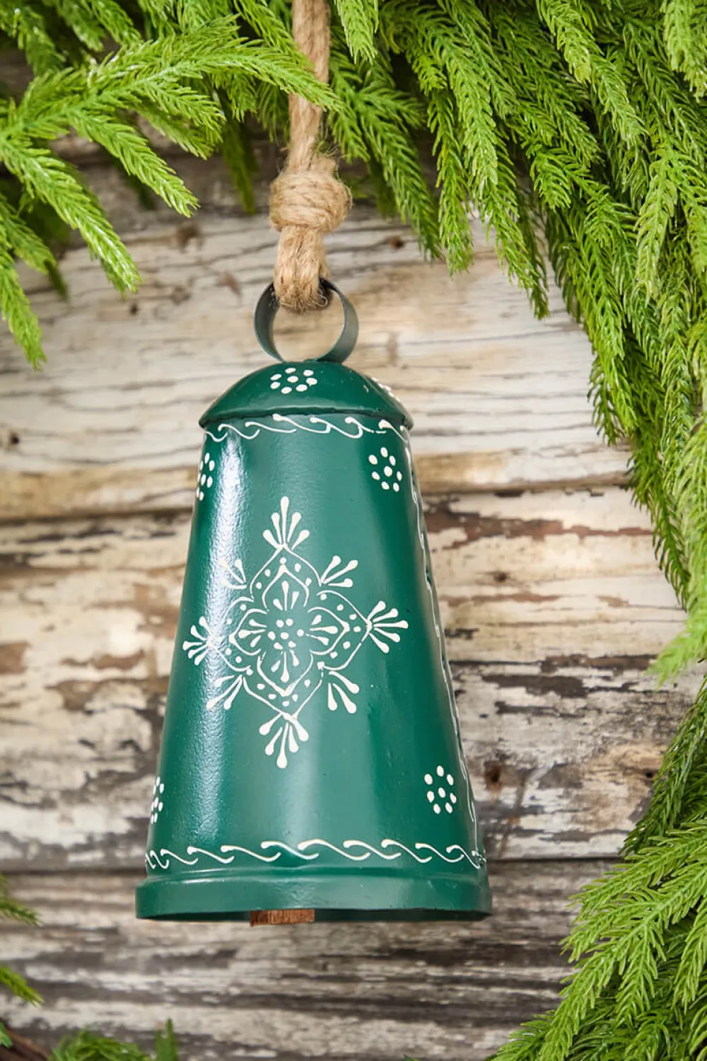 Decorator's Warehouse 9" Nordic Snowflake Metal Bell Ornament > Christmas Decor|Christmas Ornaments