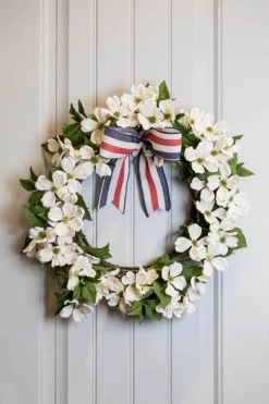 Decorator's Warehouse 20” North American Dogwood Wreath - White > All Wreaths|Spring Wreaths