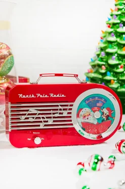 Decorator's Warehouse 10" North Pole Radio Red > Christmas Decor|Retro Brites