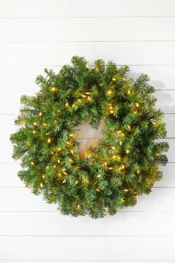 Decorator's Warehouse 30" Norway Pine Wreath LED > Christmas Decor|Outdoor Lighting