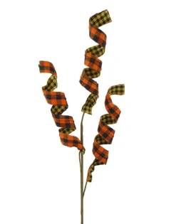 Decorator's Warehouse Orange & Black Double Sided Plaid Fall Spray > Fall Decor|Halloween