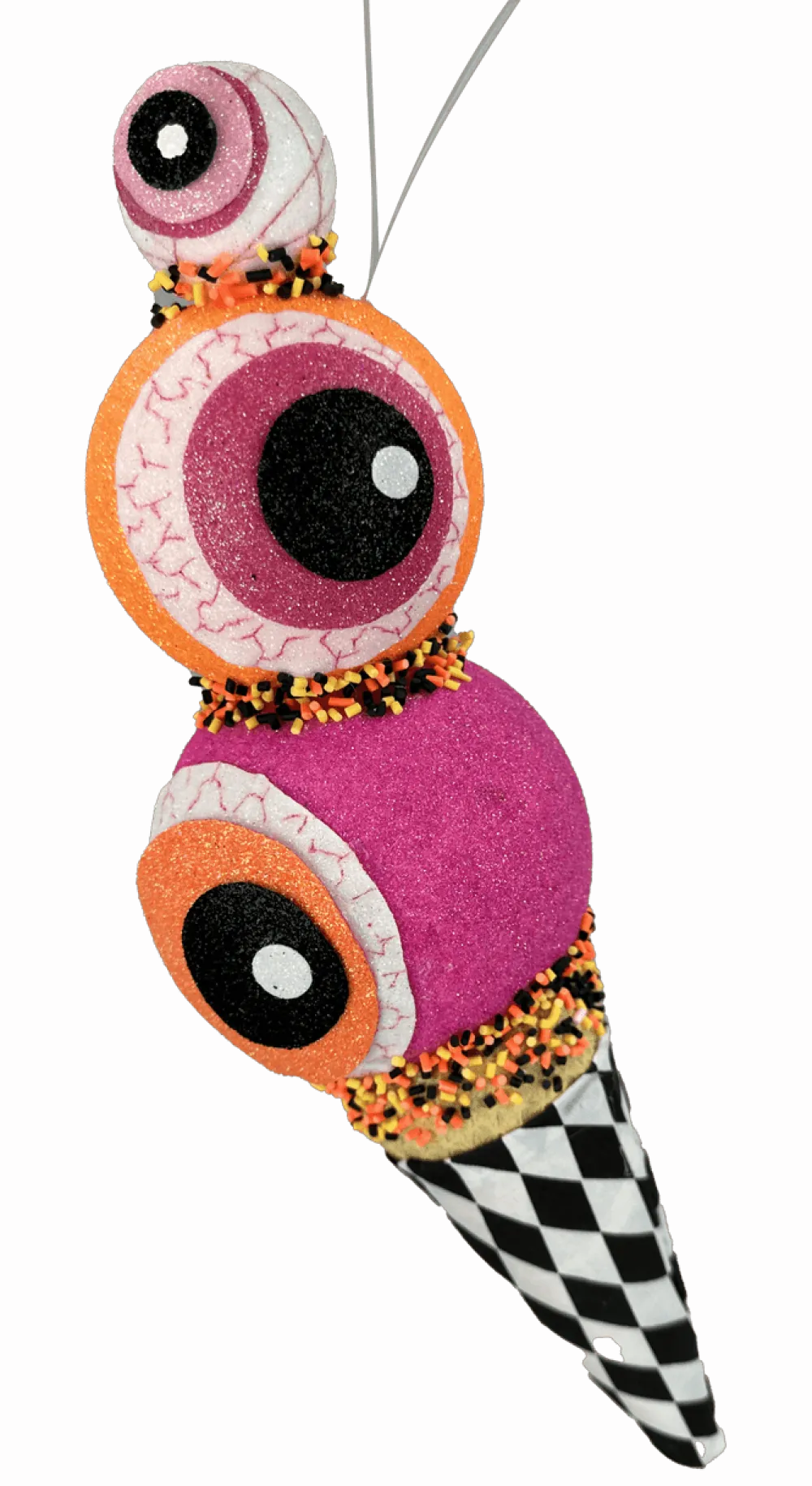 Decorator's Warehouse 13" Orange & Pink Eyes Cream Ornament > Halloween|Halloween