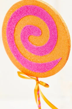 Decorator's Warehouse 17" Orange & Pink Lollipop Pick > Halloween|Halloween