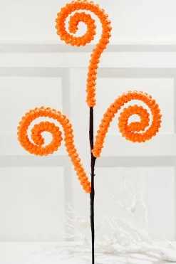 Decorator's Warehouse 28" Orange Puff Chenille Spiral Curly Spray > Halloween|Halloween