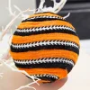 Decorator's Warehouse 5" Orange Velvet Stripe Ball Ornament > Halloween|Halloween