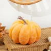 Decorator's Warehouse 8" Orange Weathered Pumpkin with Stem > Fall Decor|Fall Decor