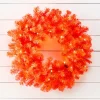 Decorator's Warehouse 24" Orange Wreath with LED Lights > Christmas Decor|Outdoor Lighting