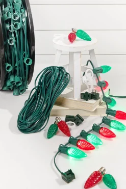 Decorator's Warehouse 250' Outdoor Christmas Lighting Kit - Red/Green > Outdoor Christmas Lighting Kits|C9 Bulbs