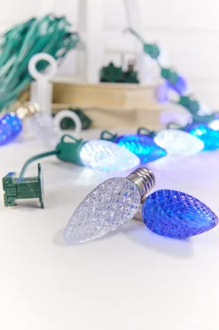 Decorator's Warehouse 250' Outdoor Christmas Lighting Kit - Cool White/Blue > Outdoor Christmas Lighting Kits|C9 Bulbs