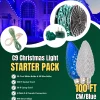 Decorator's Warehouse 100' Outdoor Christmas Lighting Kit - Cool White/Blue > Outdoor Christmas Lighting Kits|C9 Bulbs