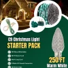 Decorator's Warehouse 250' Outdoor Christmas Lighting Kit - Warm White > Outdoor Christmas Lighting Kits|C9 Bulbs