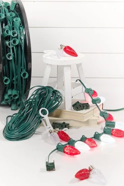 Decorator's Warehouse 500' Outdoor Christmas Lighting Kit - Cool White/Red > Outdoor Christmas Lighting Kits|C9 Bulbs