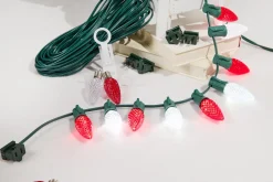 Decorator's Warehouse 500' Outdoor Christmas Lighting Kit - Cool White/Red > Outdoor Christmas Lighting Kits|C9 Bulbs